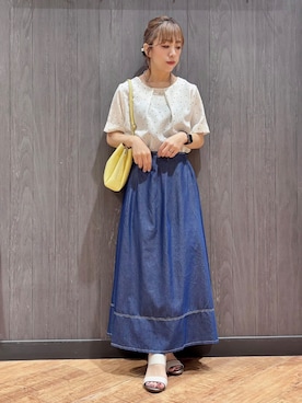 「DRESKIP（ドレスキップ）のアイテム」を使った、meiさん（レディース・153cm）の夏コーディネート