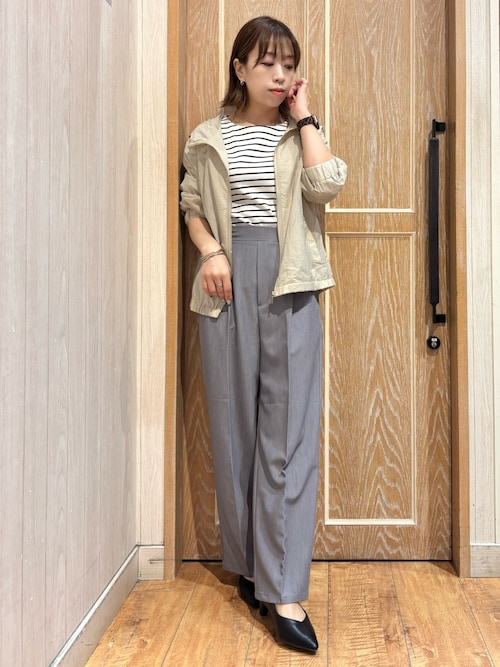 セール】【S-LL】程よいシアー感 大人世代の軽やかフードブルゾン