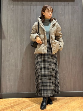 「SHOO・LA・RUE（シューラルー）のアイテム（ブーツ）」を使った、meiさん（レディース・153cm）の秋コーディネート