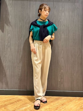 「アイテム（パンツ）」を使った、meiさん（レディース・153cm）の夏コーディネート