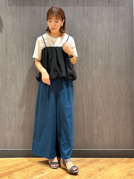 「ガウチョパンツ」｜meiさん（レディース・153cm）の夏コーディネート