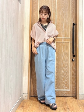 「アイテム（タンクトップ）」を使った、meiさん（レディース・153cm）の夏コーディネート