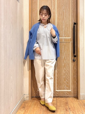 「アイテム（その他シューズ、イエロー系）」を使った、meiさん（レディース・153cm）の春コーディネート
