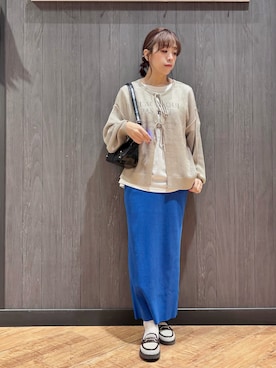 「SHOO・LA・RUE（シューラルー）のアイテム」を使った、meiさん（レディース・153cm）の春コーディネート