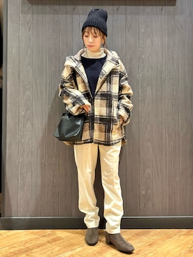 「アイテム（その他アウター）」を使った、meiさん（レディース・153cm）の秋コーディネート