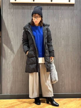 「アイテム（ダウンジャケット/コート）」を使った、meiさん（レディース・153cm）の秋コーディネート