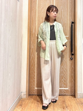 「アイテム（タンクトップ）」を使った、meiさん（レディース・153cm）の夏コーディネート