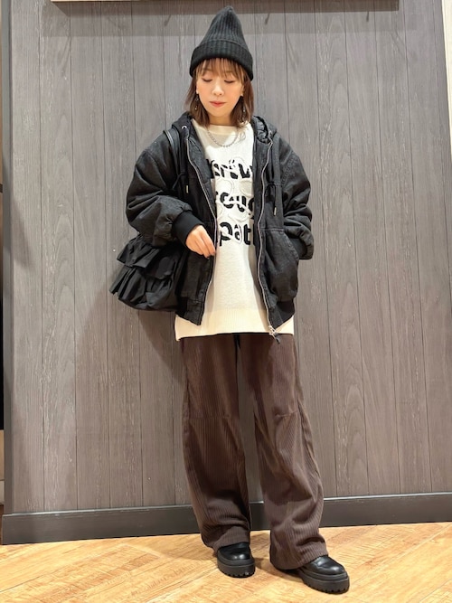 セール】【ダブルZIP】大人カジュアルスタイルに デニム中綿フーディー