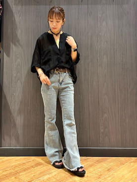 「アイテム（タンクトップ）」を使った、meiさん（レディース・153cm）の夏コーディネート