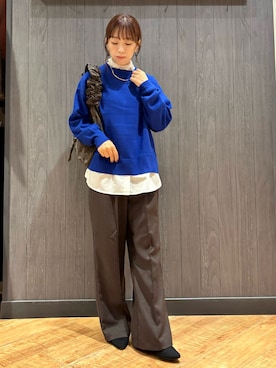 「アイテム（ネックウォーマー/スヌード）」を使った、meiさん（レディース・153cm）の秋コーディネート