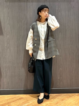 「DRESKIP（ドレスキップ）のアイテム（シャツ/ブラウス）」を使った、meiさん（レディース・153cm）の秋コーディネート