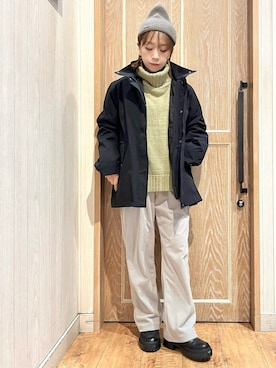 「コーデュロイパンツ」｜「アイテム（ブルゾン）」を使った、meiさん（レディース・153cm）の冬コーディネート