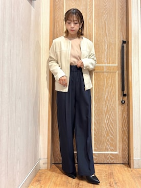 「春カラー」｜「アイテム（ブルゾン）」を使った、meiさん（レディース・153cm）の春コーディネート
