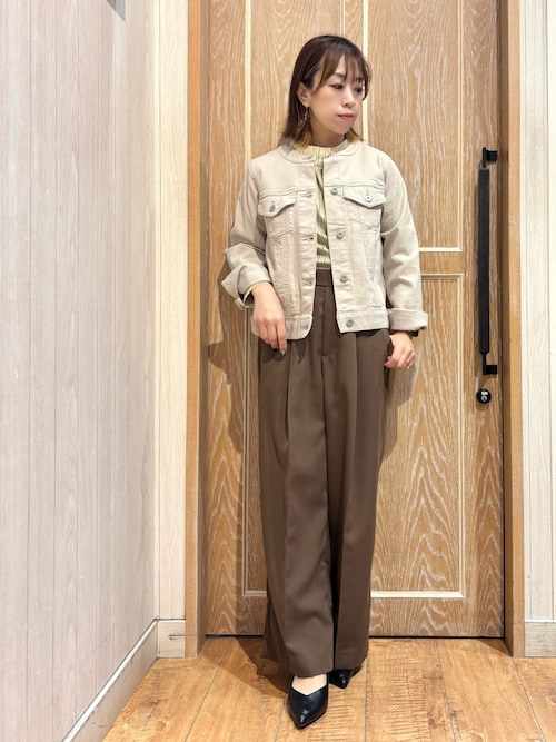 セール】【S-LL】大人のための ノーカラーデニムジャケット（デニム