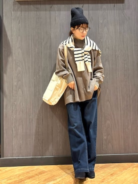 「アイテム（サングラス）」を使った、meiさん（レディース・153cm）の秋コーディネート