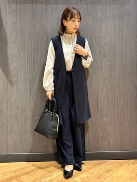 「アイテム（パンプス）」を使った、meiさん（レディース・153cm）の秋コーディネート