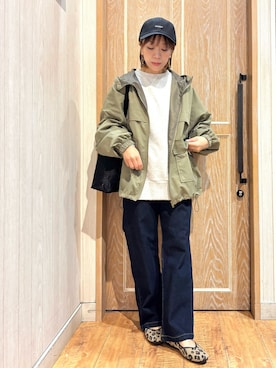 「キャップ女子」｜「アイテム（ブルゾン）」を使った、meiさん（レディース・153cm）の春コーディネート