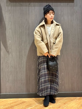 「DRESKIP（ドレスキップ）の【S-LL】大人カジュアルコーデに 襟付きZIPブルゾン（ブルゾン）」を使った、meiさん（レディース・153cm）の秋コーディネート