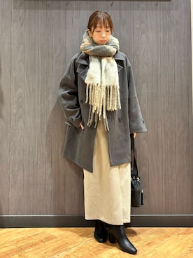 「アイテム（トップス）」を使った、meiさん（レディース・153cm）の冬コーディネート