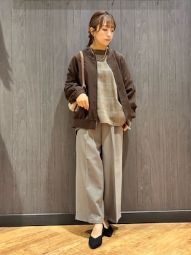 「SHOO・LA・RUE（シューラルー）の【軽量】ふわっと軽いフラップショルダーバッグ（ショルダーバッグ）」を使った、meiさん（レディース・153cm）の秋コーディネート