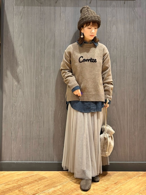 セール】マフラーにもなる 2WAYニット帽（ニットキャップ/ビーニー