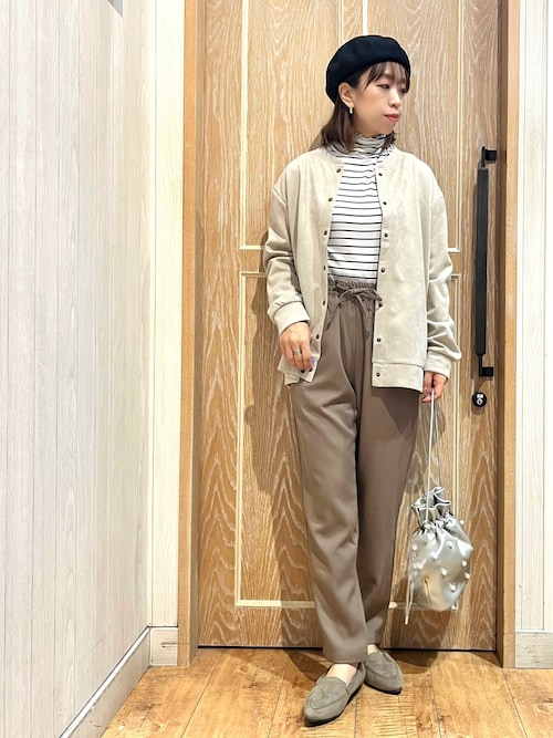 セール】【S-LL】ゆったりと軽やかに やわらかスエード調カーディガン