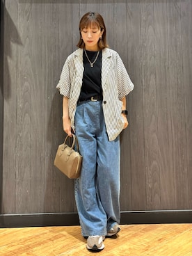 「アイテム（テーラードジャケット）」を使った、meiさん（レディース・153cm）の夏コーディネート