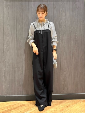「アイテム（ポーチ）」を使った、meiさん（レディース・153cm）の秋コーディネート