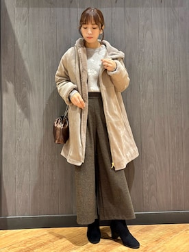 「SHOO・LA・RUE（シューラルー）のアイテム（ショルダーバッグ）」を使った、meiさん（レディース・153cm）の冬コーディネート