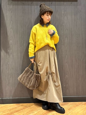 「Cutie Blonde（キューティーブロンド）のアイテム」を使った、meiさん（レディース・153cm）の冬コーディネート