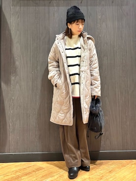 「アイテム（その他アウター）」を使った、meiさん（レディース・153cm）の冬コーディネート
