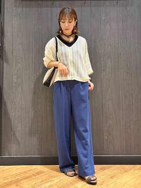 「アイテム（ブルゾン）」を使った、meiさん（レディース・153cm）の夏コーディネート