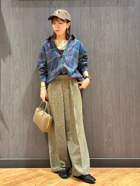 「アイテム（セットアップ）」を使った、meiさん（レディース・153cm）の秋コーディネート
