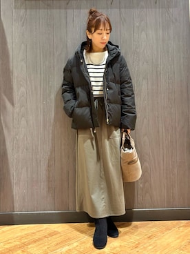 「アイテム（トートバッグ）」を使った、meiさん（レディース・153cm）の秋コーディネート