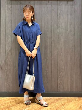 「DRESKIP（ドレスキップ）のアイテム（ワンピース/ドレス）」を使った、meiさん（レディース・153cm）の夏コーディネート
