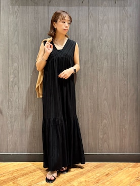 「DRESKIP（ドレスキップ）のアイテム（ワンピース/ドレス）」を使った、meiさん（レディース・153cm）の夏コーディネート