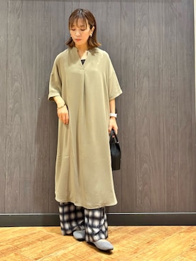 「アイテム（チュニック）」を使った、meiさん（レディース・153cm）の夏コーディネート