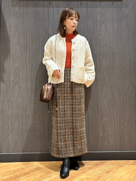 「DRESKIP（ドレスキップ）のアイテム」を使った、meiさん（レディース・153cm）の冬コーディネート