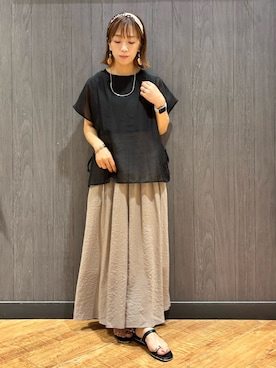 「SHOO・LA・RUE（シューラルー）のアイテム」を使った、meiさん（レディース・153cm）の夏コーディネート