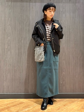 「ナロースカート」｜meiさん（レディース・153cm）の秋コーディネート