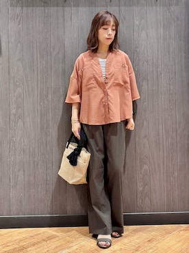 「ジュートバッグ」｜meiさん（レディース・153cm）の春コーディネート
