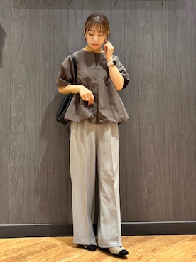 「SHOO・LA・RUE（シューラルー）の【軽量】ふわっと軽い3層ショルダーバッグ（ショルダーバッグ）」を使った、meiさん（レディース・153cm）の夏コーディネート