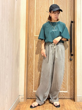 「アイテム（キャップ）」を使った、meiさん（レディース・153cm）の夏コーディネート