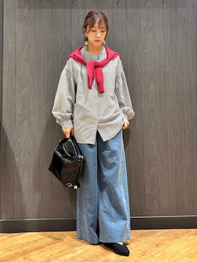 「Cutie Blonde（キューティーブロンド）のアイテム（デニムパンツ）」を使った、meiさん（レディース・153cm）の秋コーディネート