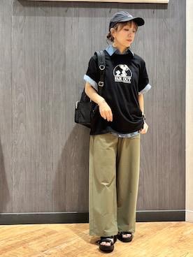 「PEANUTS（ピーナッツ）のアイテム」を使った、meiさん（レディース・153cm）の夏コーディネート