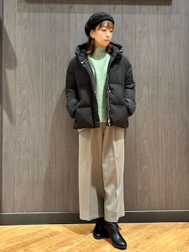 「アイテム（ダウンジャケット/コート）」を使った、meiさん（レディース・153cm）の秋コーディネート