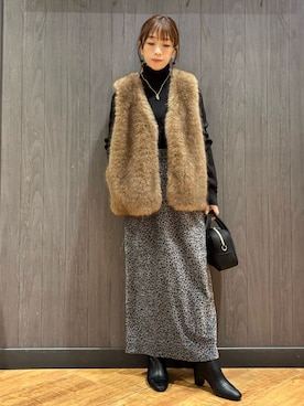 「Cutie Blonde（キューティーブロンド）のアイテム」を使った、meiさん（レディース・153cm）の冬コーディネート