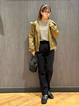 「アイテム（サングラス）」を使った、meiさん（レディース・153cm）の秋コーディネート