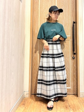 「アイテム（スカート）」を使った、meiさん（レディース・153cm）の夏コーディネート
