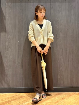 「アイテム（長傘）」を使った、meiさん（レディース・153cm）の夏コーディネート